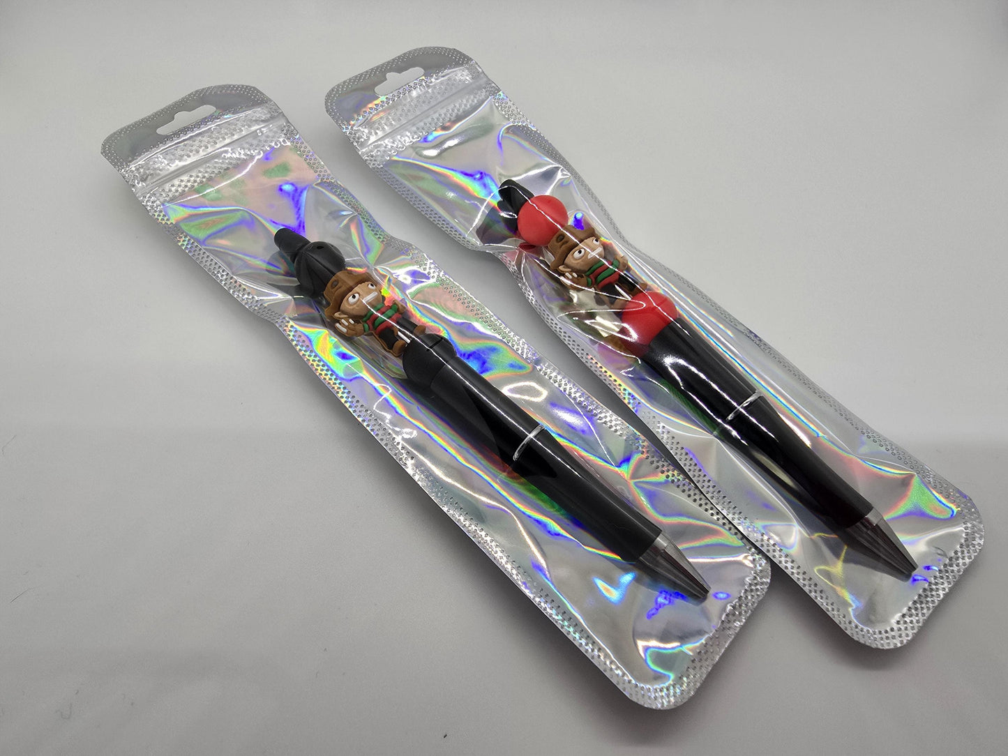 Freddy Beaded Ballpoint Pen - Freddy Krueger Nightmare on Elm Street Inspired Beadable Pens - Silicone Beads & Plastic Pen