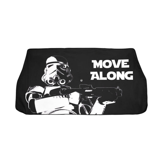 2 Design Options: Stormtrooper 58"x29" Car Sun Shade Umbrella - Star Wars Inspired Car Accessories - Foldable Windshield Cover - Move Along