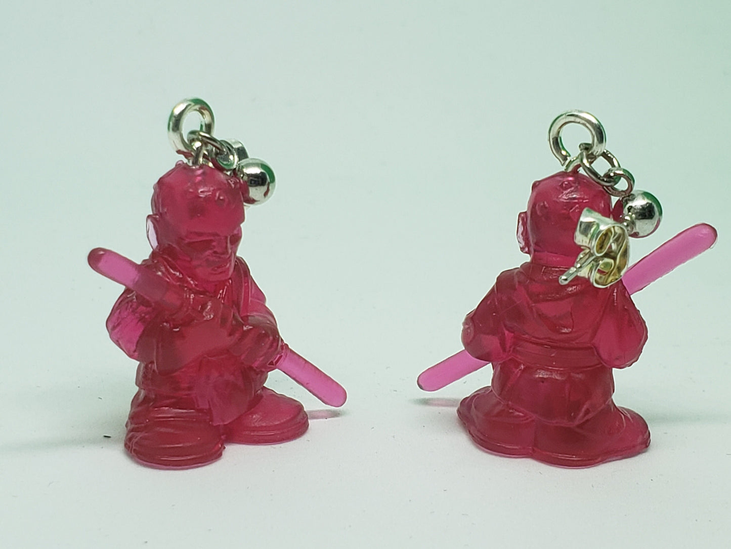 Darth Maul Red Hologram Earrings - Star Wars Pods Figure Toy Jewelry - Prequels - Sith - Ray Park