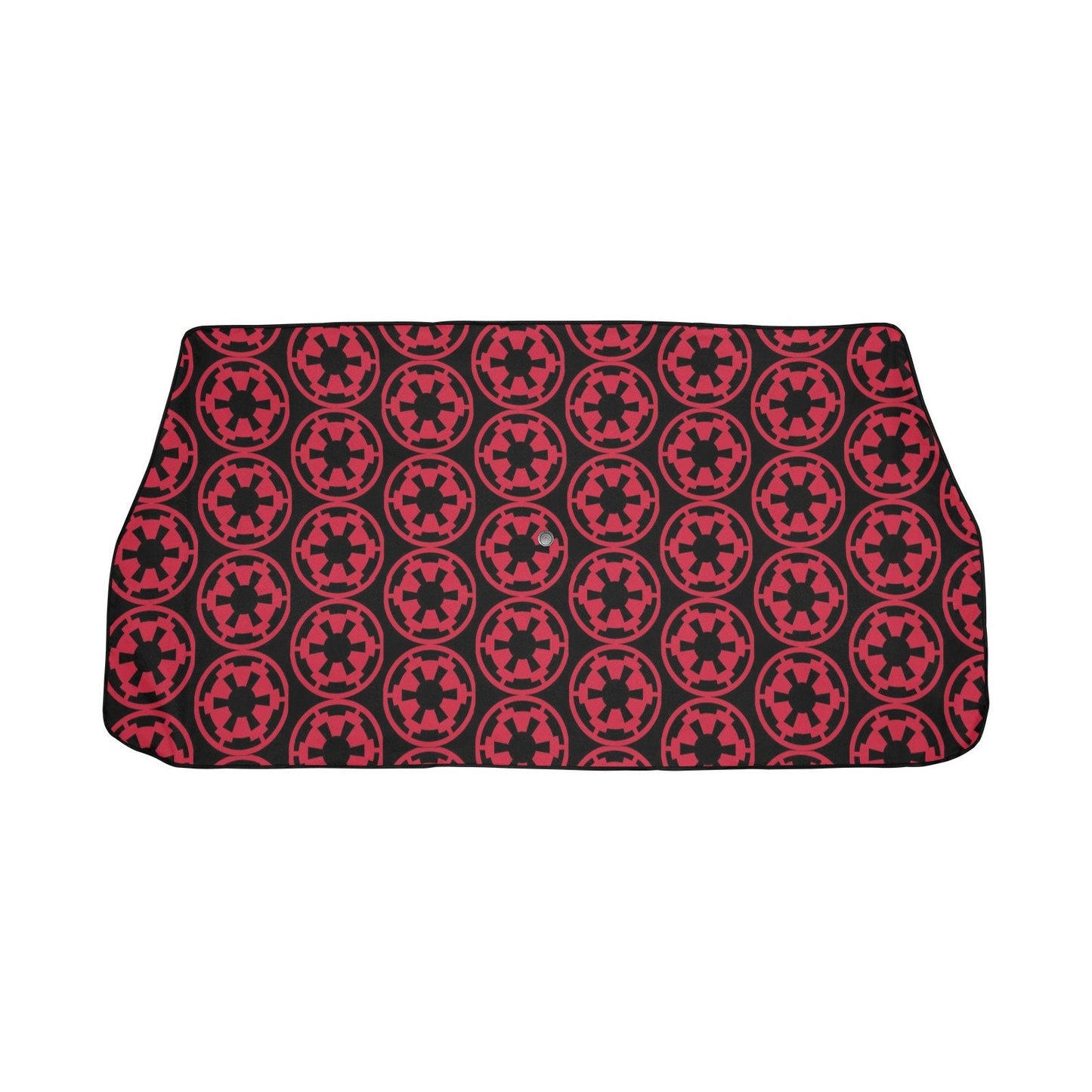 Red Imperial Cogs on Black 58"x29" Car Sun Shade Umbrella - Star Wars Inspired Car Accessories Foldable Windshield Cover - 501st - Dark Side
