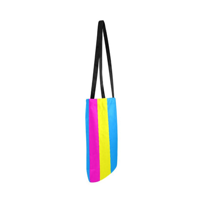 Pan Stripes Medium Hand & Shoulder Strap Tote Bag - Shoulder Strap Purse - Pansexual Pride - Pink Yellow Blue - LGBTQIA+