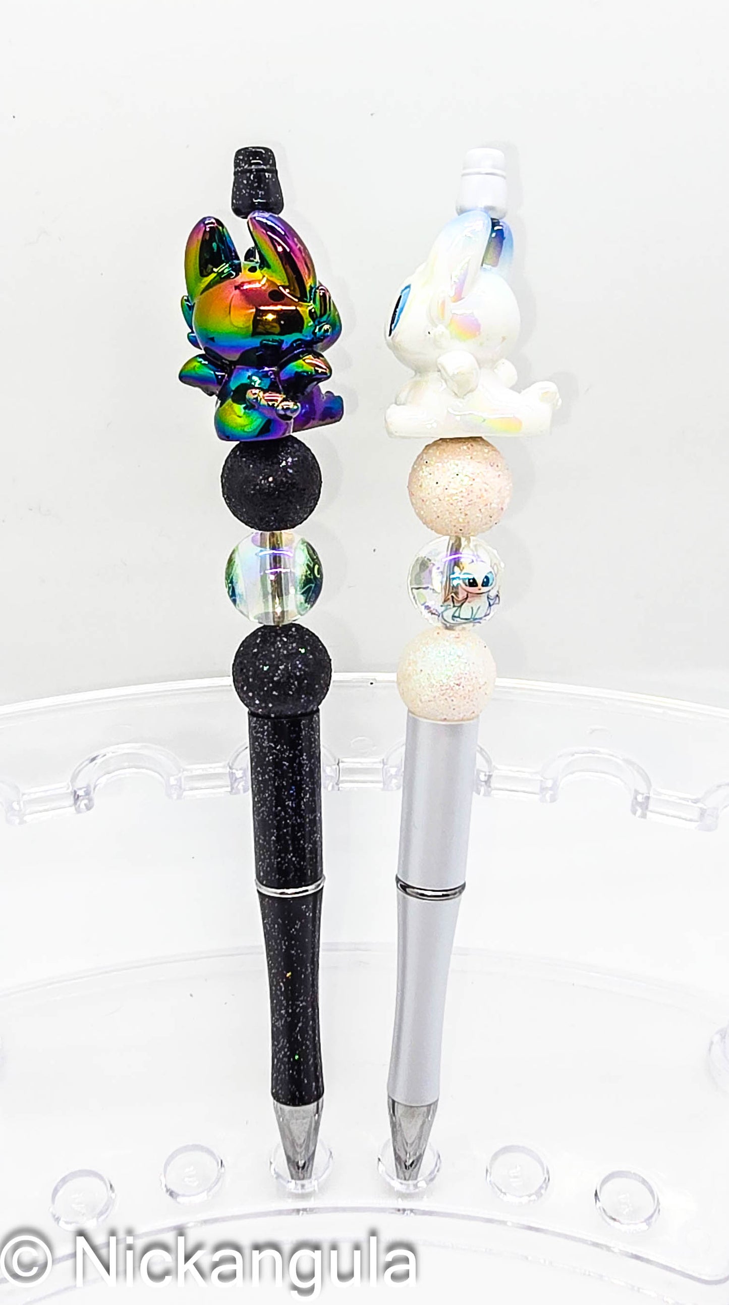 Fancy How To Train Your Dragon Inspired Beaded Ballpoint Pens - Toothless and Light Fury