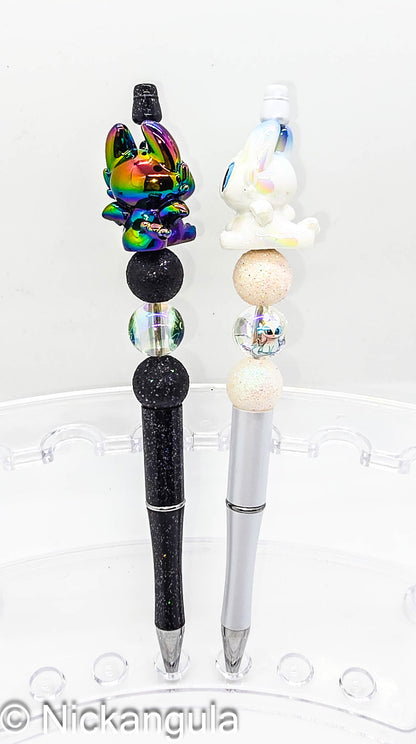 Fancy How To Train Your Dragon Inspired Beaded Ballpoint Pens - Toothless and Light Fury