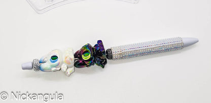 Fancy How To Train Your Dragon Inspired Beaded Ballpoint Pens - Toothless and Light Fury