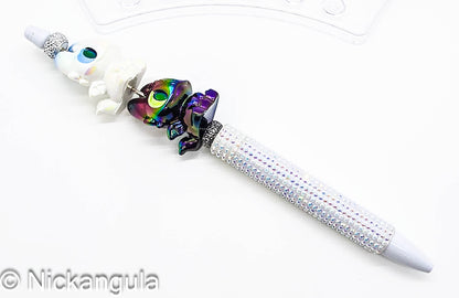 Fancy How To Train Your Dragon Inspired Beaded Ballpoint Pens - Toothless and Light Fury