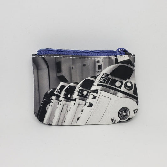 On-Hand - R2-D2 & Friends Droids Zippered Mini Coin Purse - Star Wars Inspired Gift Idea - Artoo Detoo Change Purse - Astromech Droids - Zip Bag