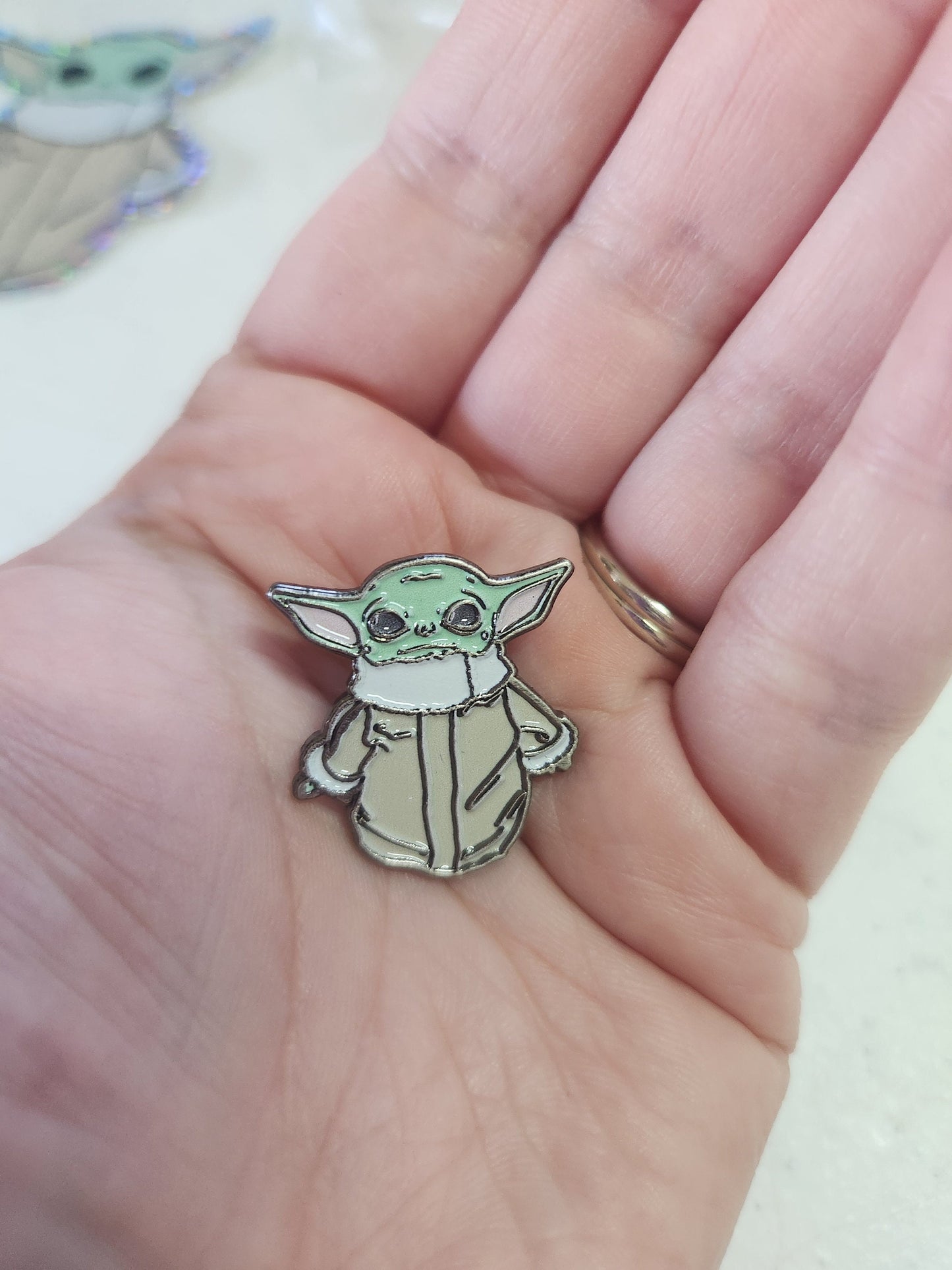 Limited Edition Run of The Child Soft Enamel Pins - 1" Tall - Antique Metal Plating - Star Wars Inspired Lapel Pin - Grogu - Baby Yoda - Collector