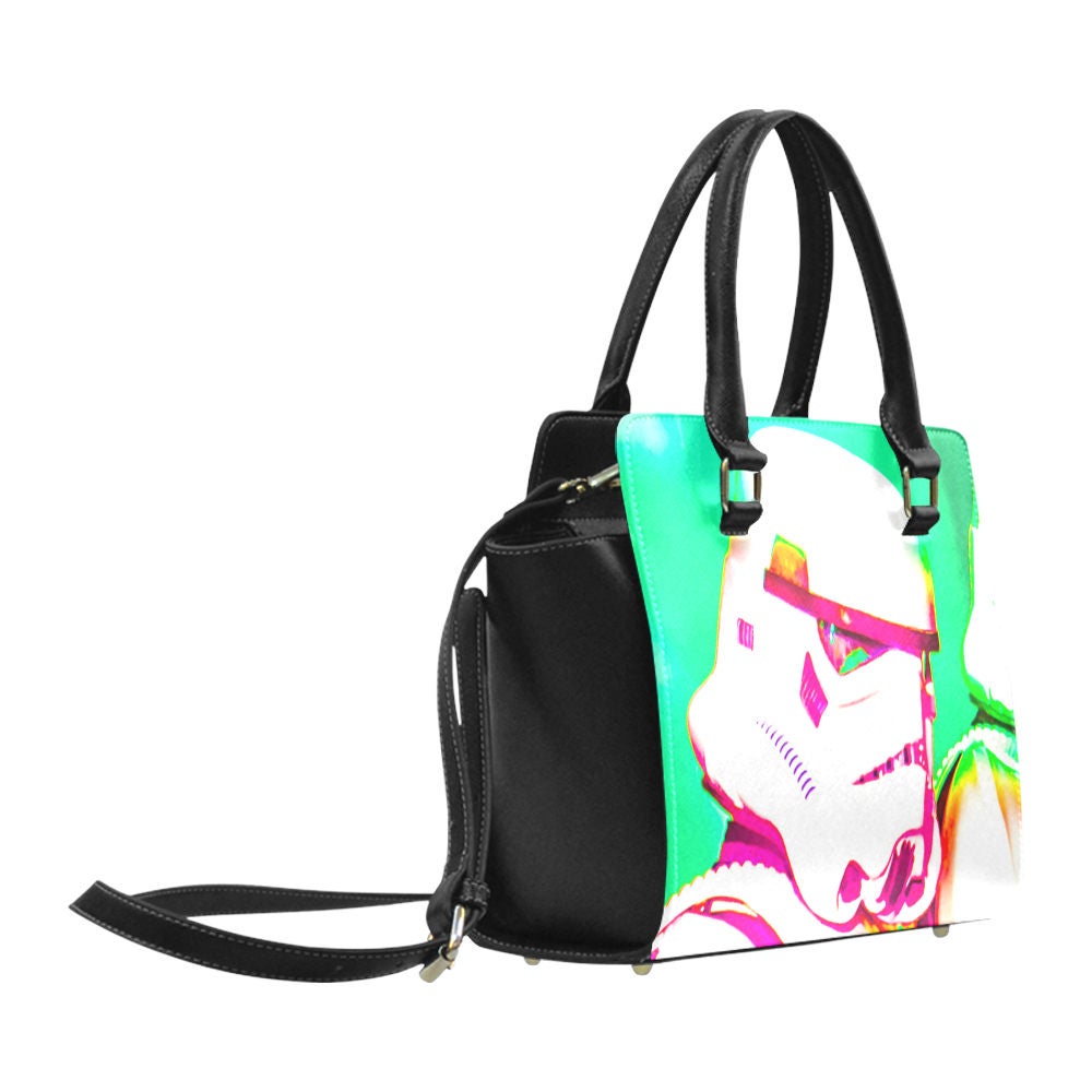 Stormie Pop Art Handbag with Removable/Adjustable Shoulder Strap - Star Wars Inspired Purse - Hand Bag - Stormtrooper Design - Top Handle
