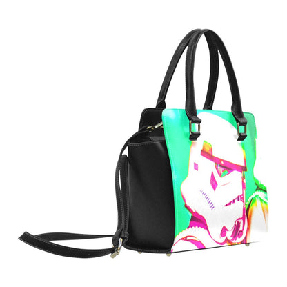Stormie Pop Art Handbag with Removable/Adjustable Shoulder Strap - Star Wars Inspired Purse - Hand Bag - Stormtrooper Design - Top Handle