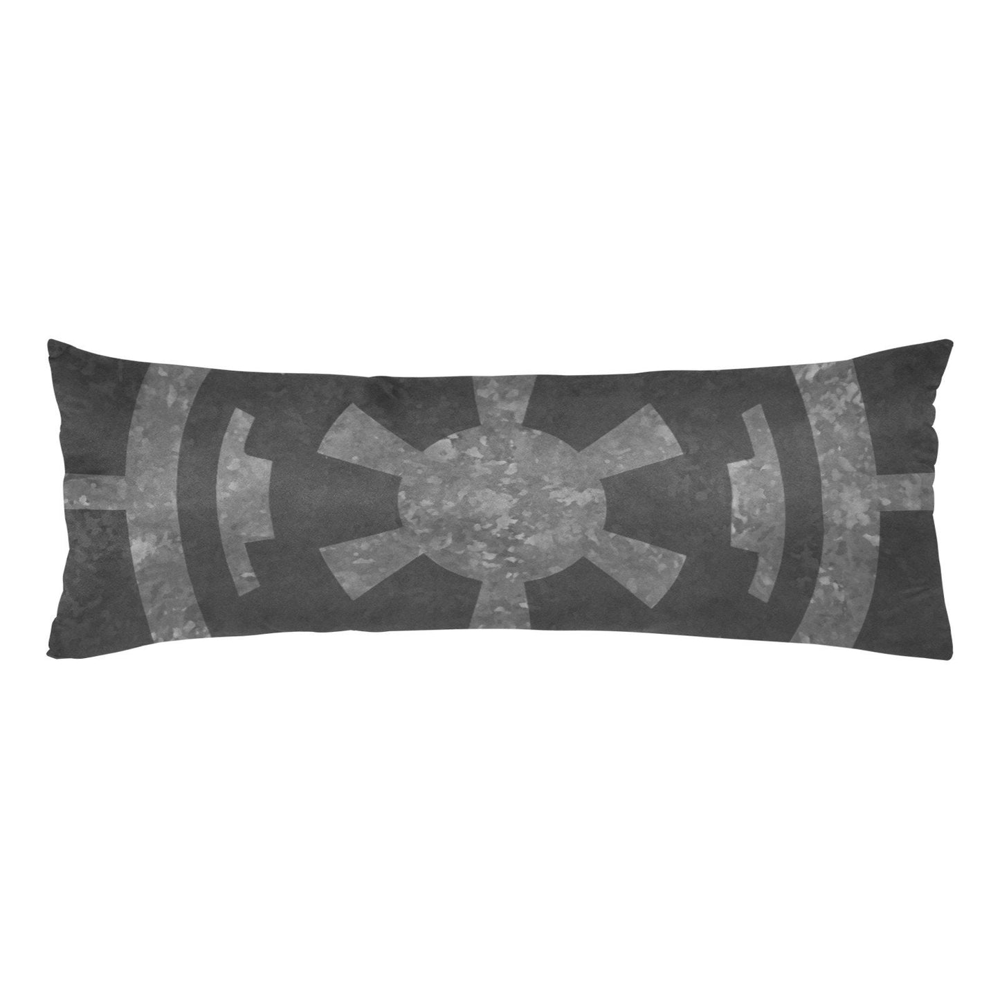 Imperial Cog on Gray 54" x 20" Zippered Body Pillow Case - Star Wars Inspired Bedroom Home Decor - Cover Only - 501st