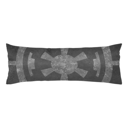 Imperial Cog on Gray 54" x 20" Zippered Body Pillow Case - Star Wars Inspired Bedroom Home Decor - Cover Only - 501st