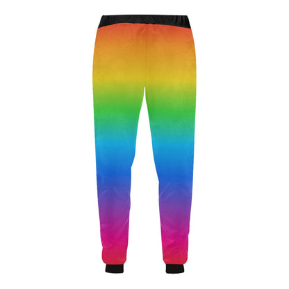 Rainbow Ombre Unisex Joggers - LGBTQ+ Fashion - Loungewear - Activewear - Sleepwear - Pajama Pants - Sweatpants Drawstring Waist - Gay Pride