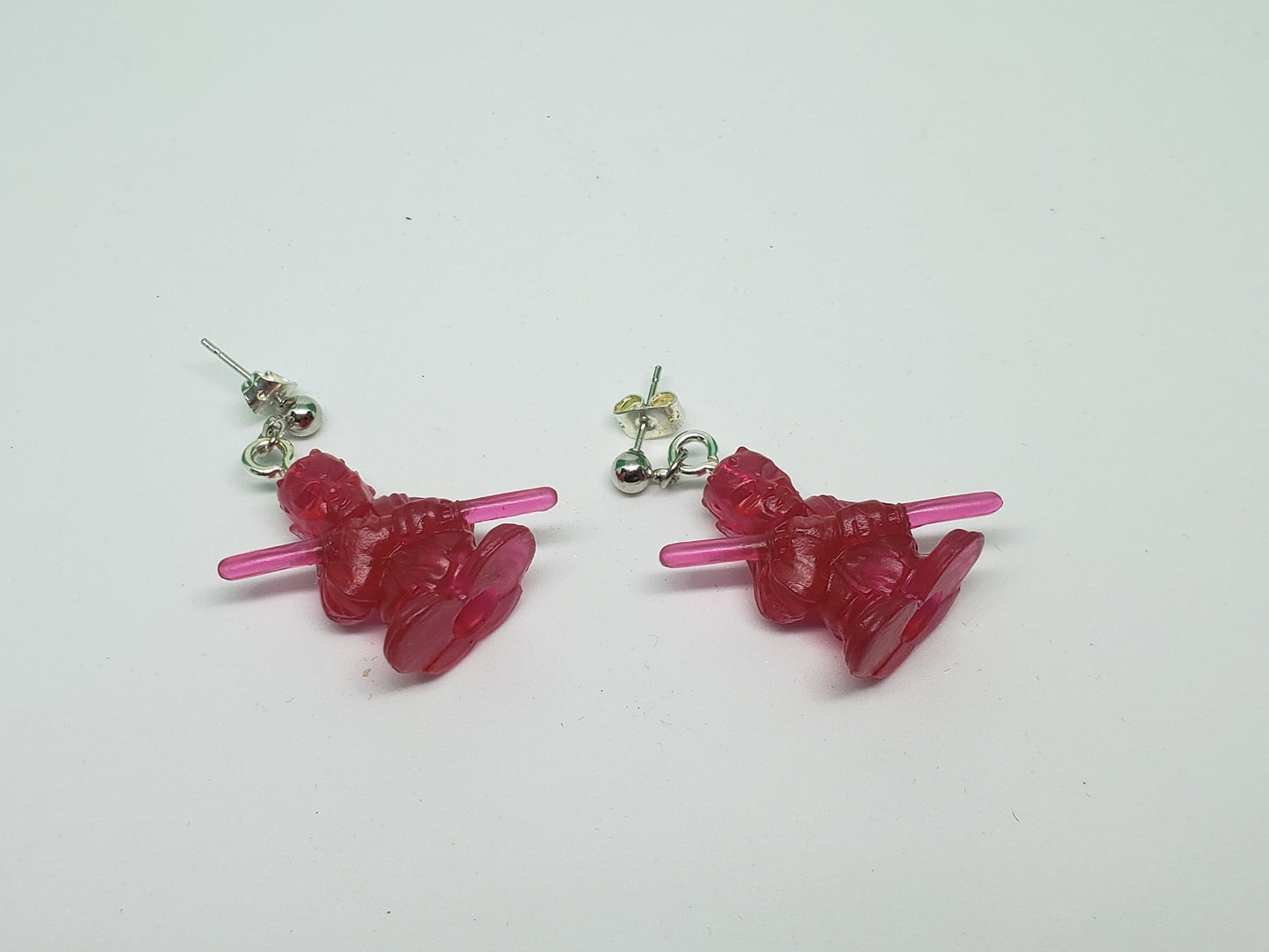 Darth Maul Red Hologram Earrings - Star Wars Pods Figure Toy Jewelry - Prequels - Sith - Ray Park