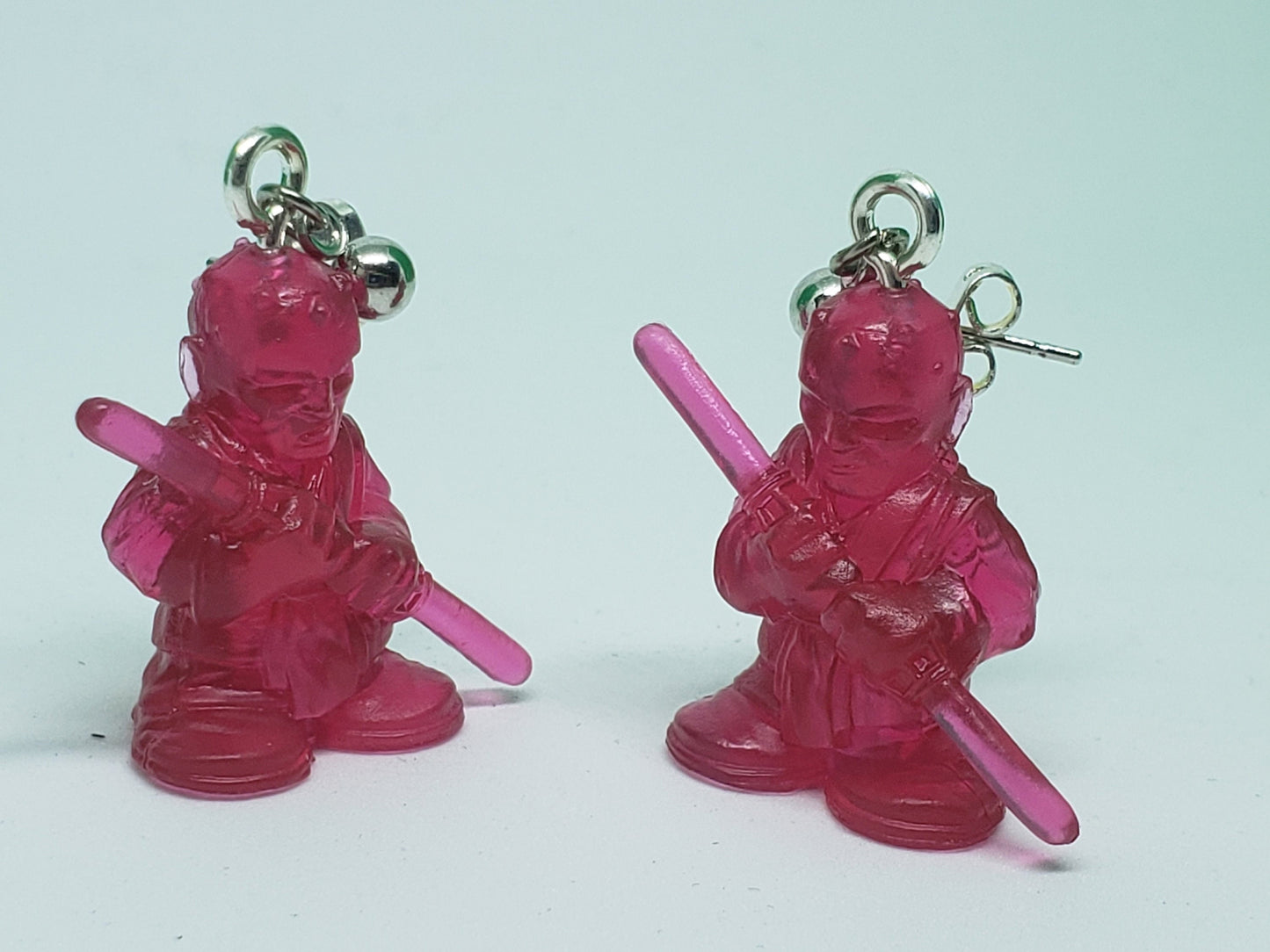 Darth Maul Red Hologram Earrings - Star Wars Pods Figure Toy Jewelry - Prequels - Sith - Ray Park