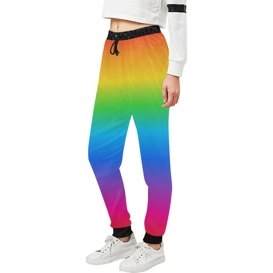Rainbow Ombre Unisex Joggers - LGBTQ+ Fashion - Loungewear - Activewear - Sleepwear - Pajama Pants - Sweatpants Drawstring Waist - Gay Pride