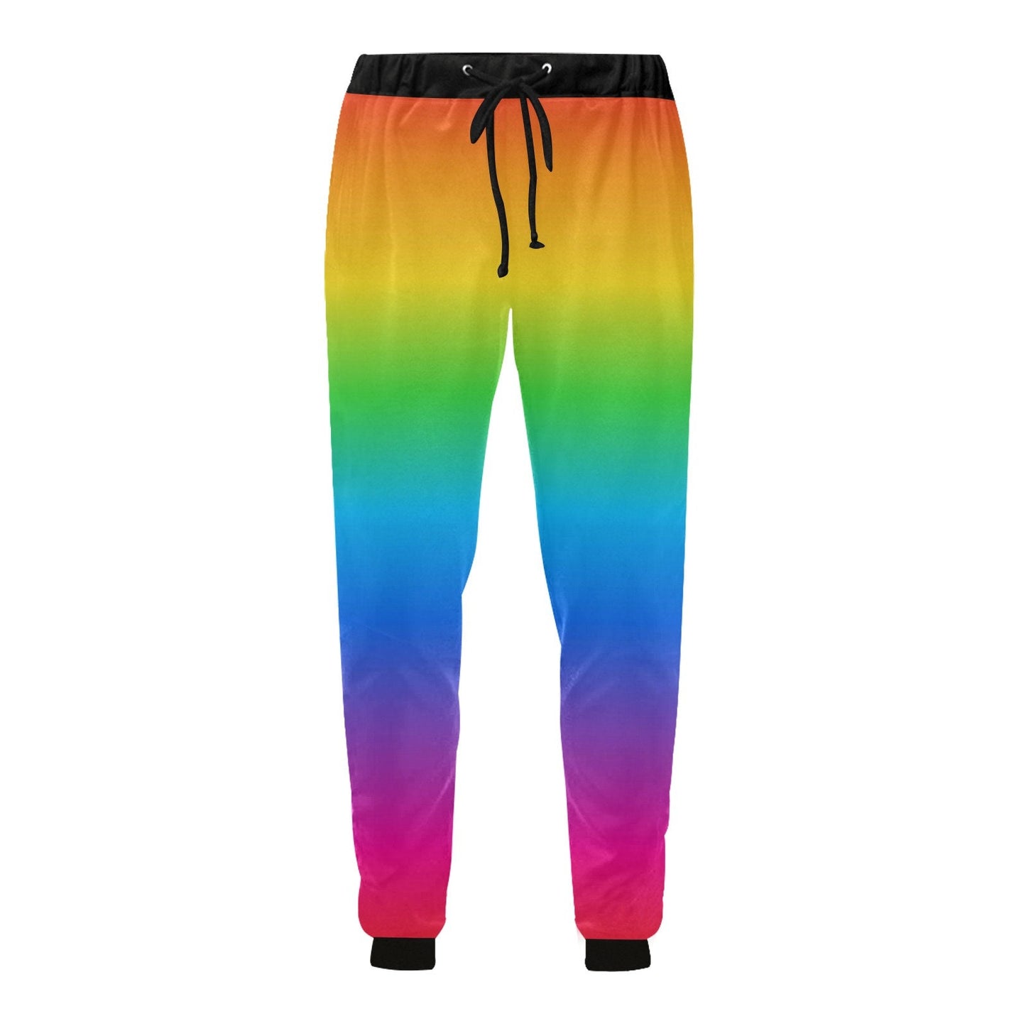 Rainbow Ombre Unisex Joggers - LGBTQ+ Fashion - Loungewear - Activewear - Sleepwear - Pajama Pants - Sweatpants Drawstring Waist - Gay Pride
