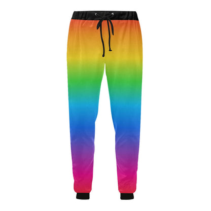 Rainbow Ombre Unisex Joggers - LGBTQ+ Fashion - Loungewear - Activewear - Sleepwear - Pajama Pants - Sweatpants Drawstring Waist - Gay Pride