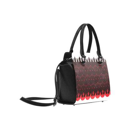 Rebel Starbirds Print Handbag with Removable/Adjustable Shoulder Strap - Star Wars Inspired Purse Bag - Top Handle