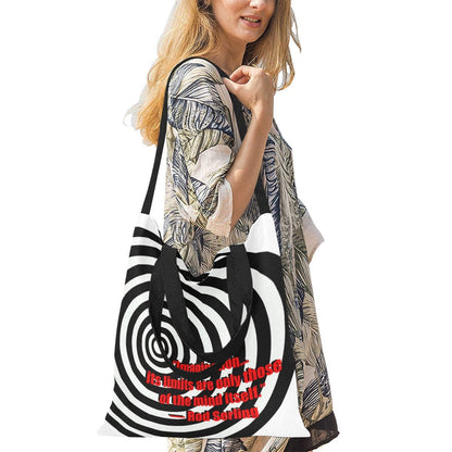 Rod Serling Imagination Quote Medium Hand & Shoulder Strap Tote Bag - Shoulder Strap Purse - Twilight Zone Inspired - Art Student Gift