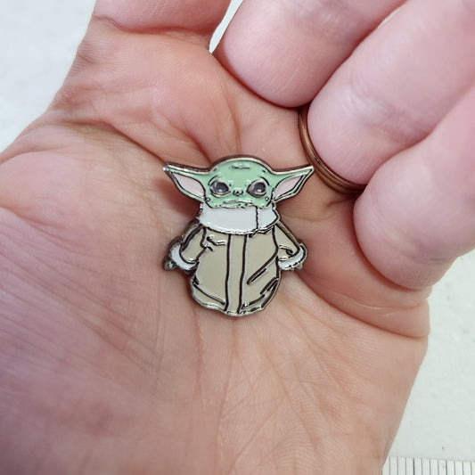 Limited Edition Run of The Child Soft Enamel Pins - 1" Tall - Antique Metal Plating - Star Wars Inspired Lapel Pin - Grogu - Baby Yoda - Collector