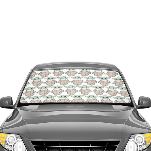 3 Styles - The Child 58"x29" Car Sun Shade Umbrella - Star Wars Inspired Car Accessories Foldable Windshield Cover - Grogu Baby Yoda
