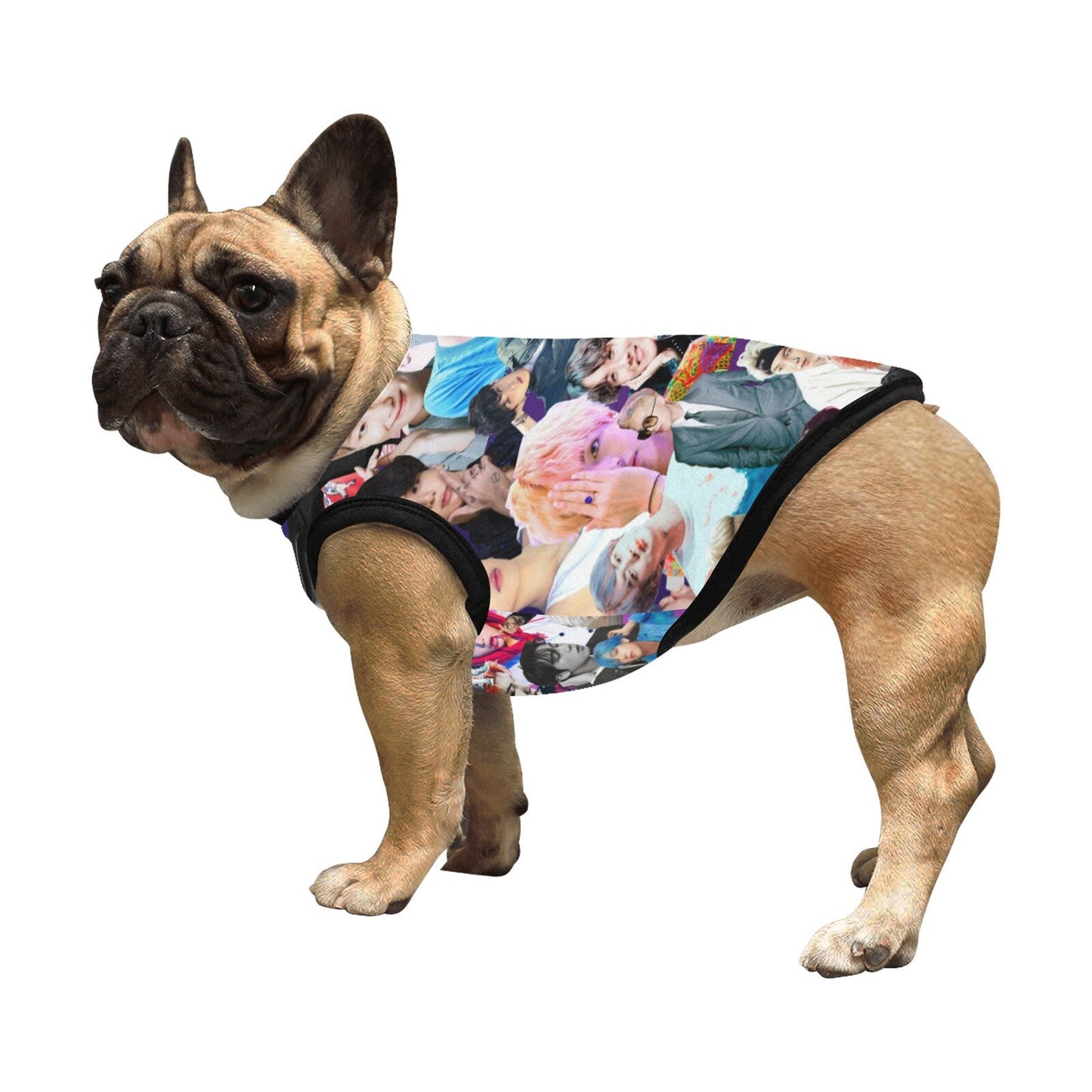 BTS Collage Print Pet Tank Top - K-Pop Dog Cat Shirt -  Apparel - New Puppy Gift - Pet Fashion - Jin Jimin JHope Jung Kook RM V Suga