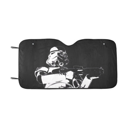 3 Sizes - Stormtrooper Patrol Car Sun Shade - Star Wars Inspired Car Accessories - Black & White - Foldable - Windshield Cover - 501st Gift