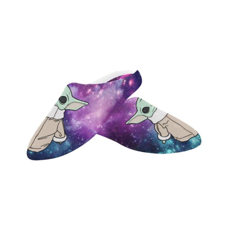 Women's The Child Nebula Non-Slip Cotton Slippers - Star Wars Inspired Fashion - House Slippers - Slip On - Grogu Baby Yoda The Mandalorian