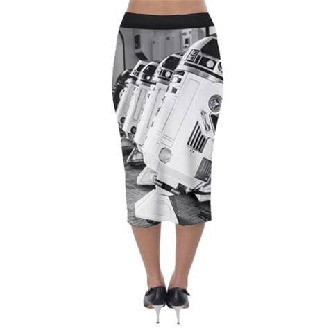 Droid Line Bodycon Midi Pencil Skirt - Star Wars Inspired Fashion - Black and White - R2-D2 - Droids - Artoo - Star Wars Celebration 2019