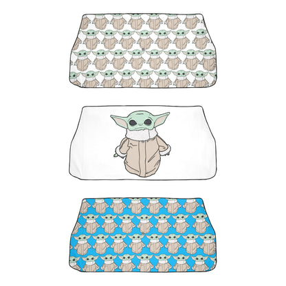 3 Styles - The Child 58"x29" Car Sun Shade Umbrella - Star Wars Inspired Car Accessories Foldable Windshield Cover - Grogu Baby Yoda