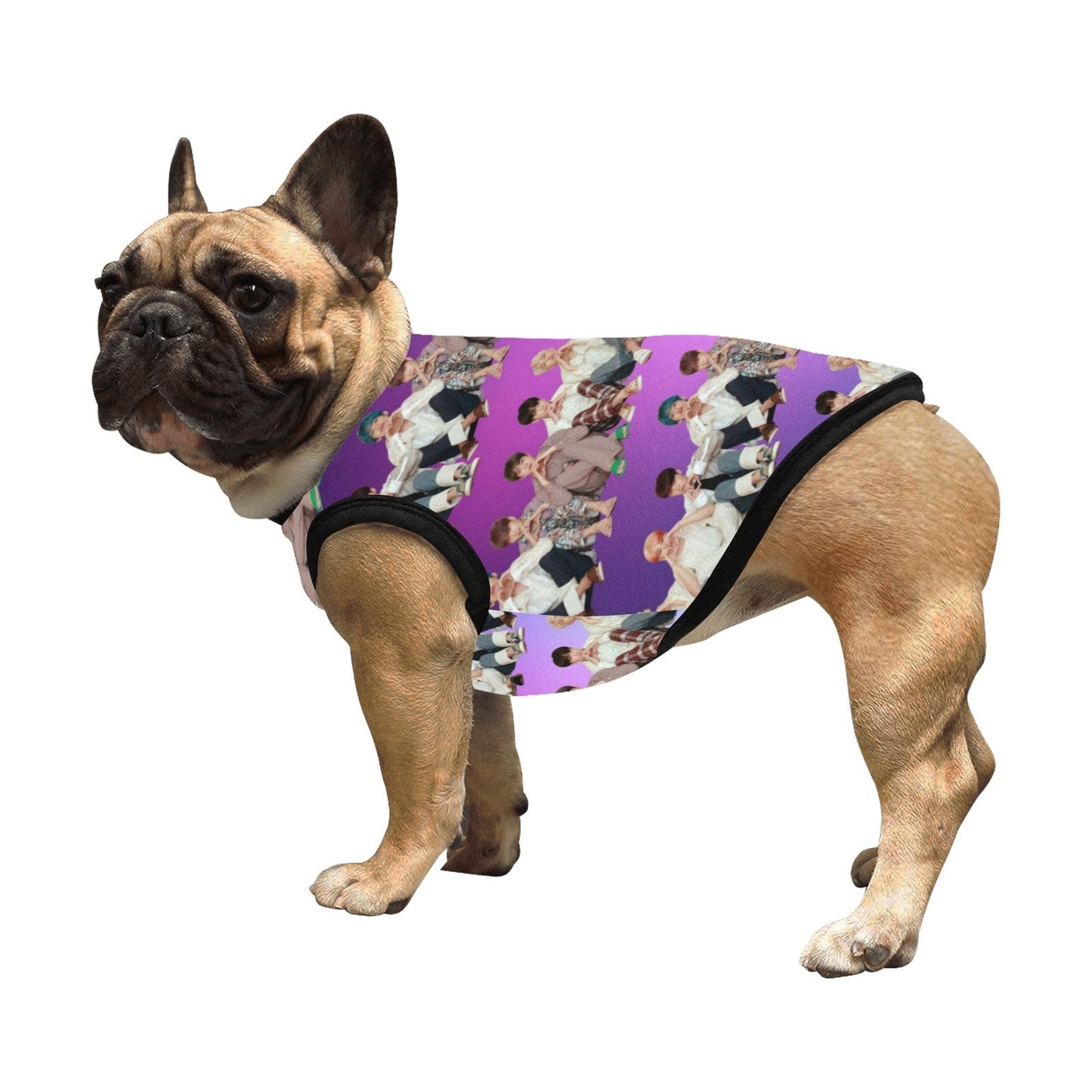 BTS Stripes Print Pet Tank Top - K-Pop Dog Cat Shirt -  Apparel - New Puppy Gift Pet Fashion - Jin Jimin JHope Jung Kook RM V Suga - Purple