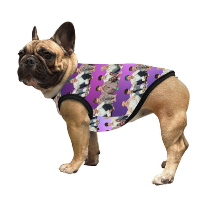 BTS Stripes Print Pet Tank Top - K-Pop Dog Cat Shirt -  Apparel - New Puppy Gift Pet Fashion - Jin Jimin JHope Jung Kook RM V Suga - Purple