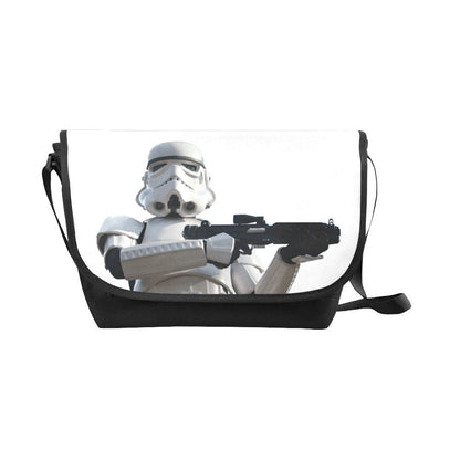 Stormie Patrol Flap Messenger Bag - Star Wars Stormtrooper Inspired - Comic Con Essentials - Shoulder Strap - 501st