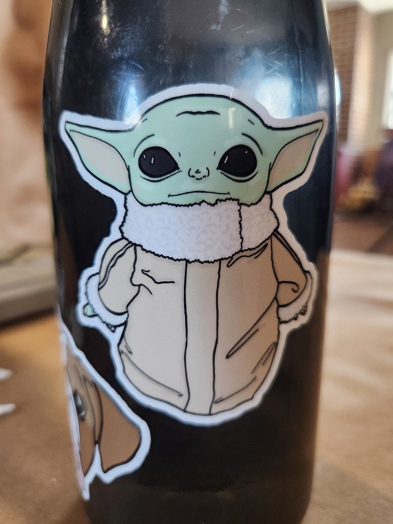 The Child 3" Vinyl Sticker - Star Wars Inspired Sticker - Grogu - Baby Yoda - The Mandalorian - Water Bottle or Laptop Decal Water Resistant