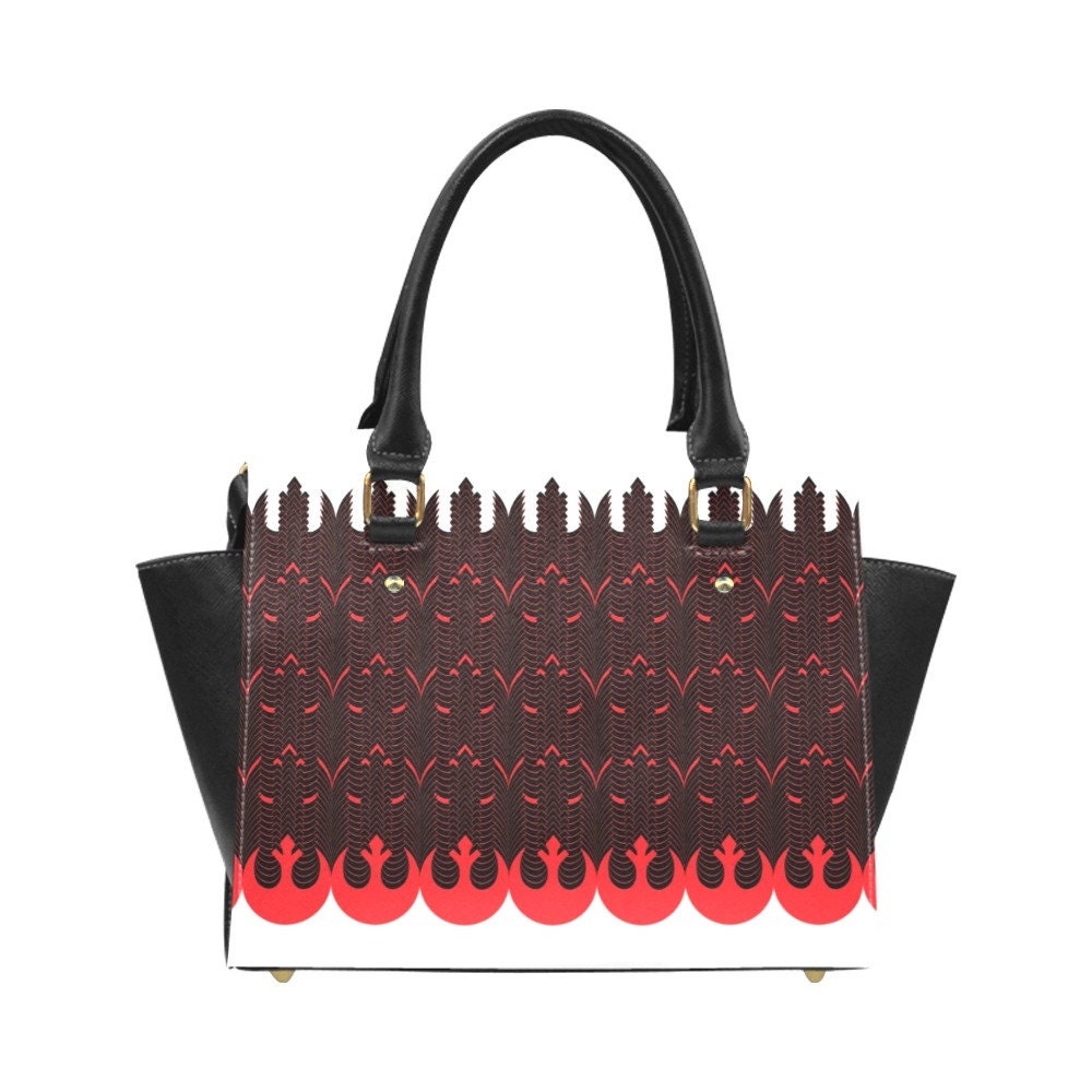 Rebel Starbirds Print Handbag with Removable/Adjustable Shoulder Strap - Star Wars Inspired Purse Bag - Top Handle