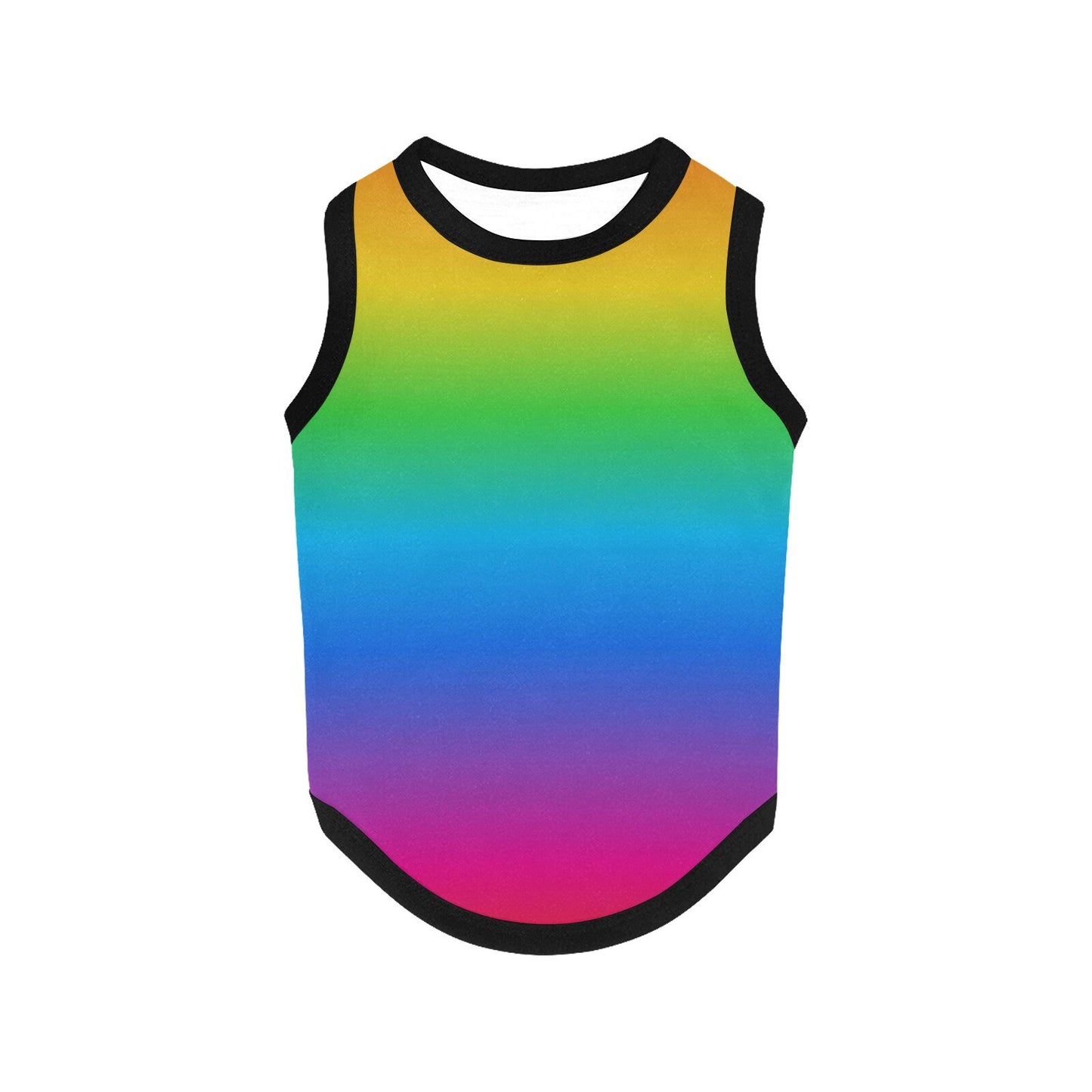 Personalized Option - Rainbow Ombre Print Pet Tank Top - Dog or Cat Shirt - New Puppy Gift - Colorful - LGBTQ+ Pride for Pets - Add Name