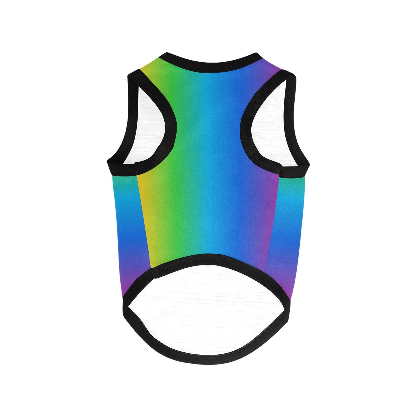 Personalized Option - Rainbow Ombre Print Pet Tank Top - Dog or Cat Shirt - New Puppy Gift - Colorful - LGBTQ+ Pride for Pets - Add Name