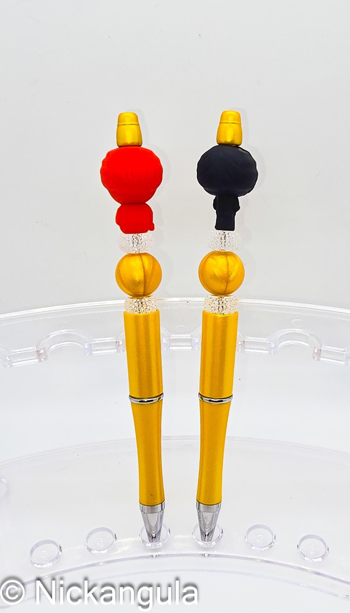 Golden Girls Beaded Ballpoint Pens w Black Ink - Silicone Acrylic Beads Plastic Pen - 90's Classic Sitcom TV Shows Sophia Dorothy Nostalgia