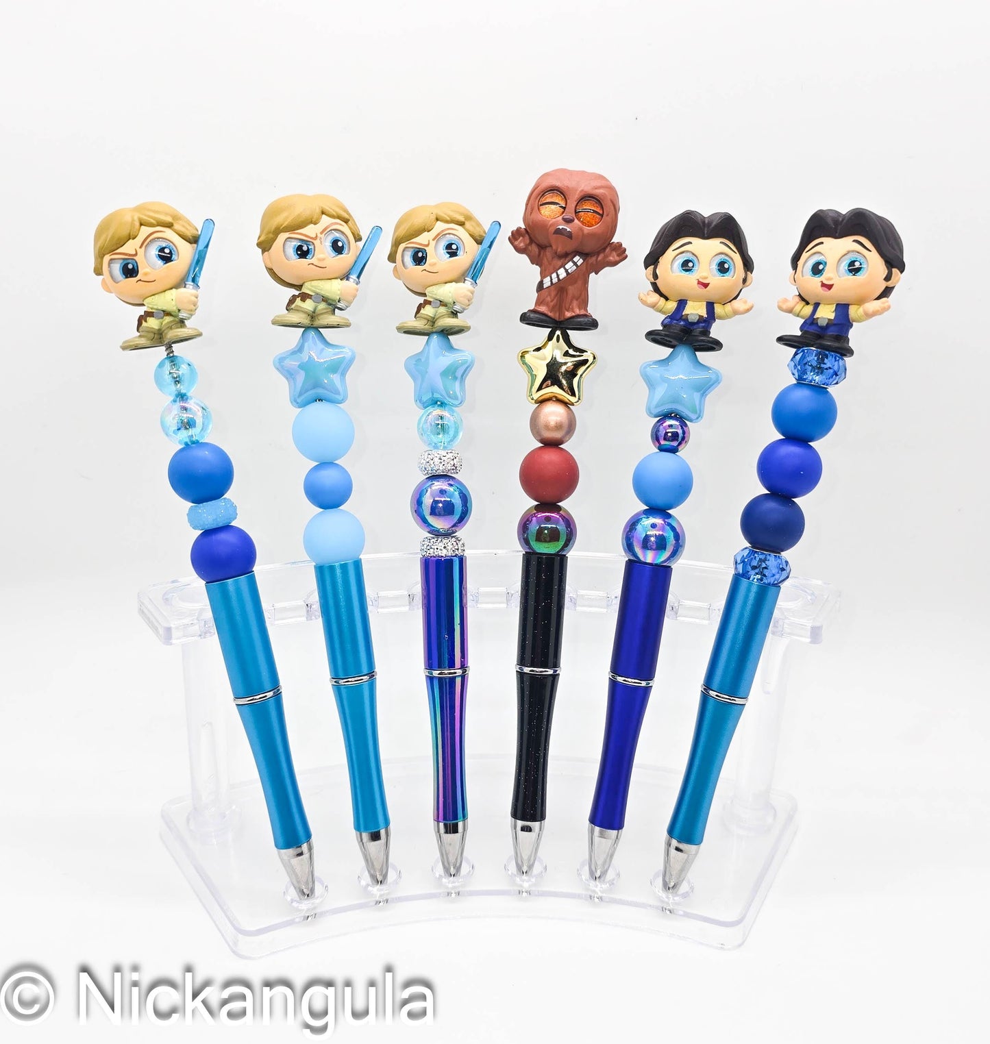 Guys of The Galaxy Beaded Ballpoint Pens - Star Wars Inspired Character Refillable Beadable Pen - Luke Skywalker Han Solo Chewbacca Chewie