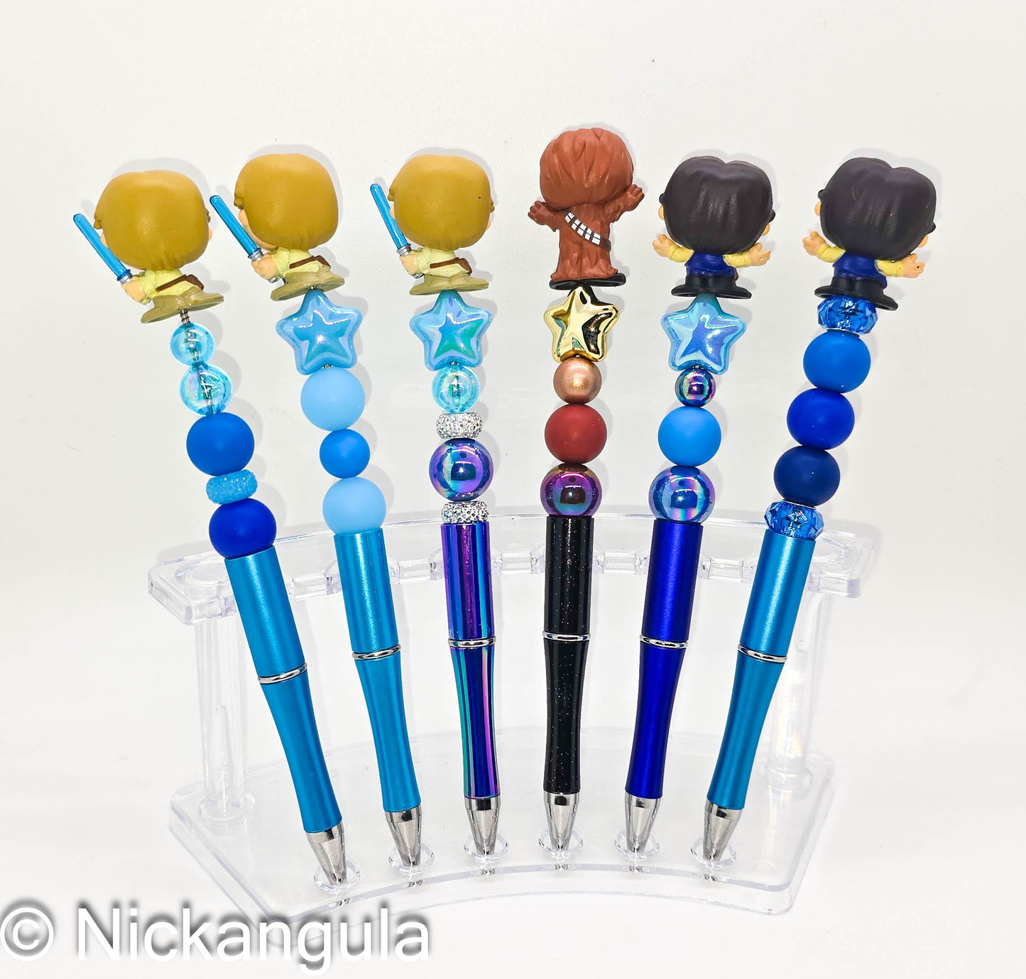 Guys of The Galaxy Beaded Ballpoint Pens - Star Wars Inspired Character Refillable Beadable Pen - Luke Skywalker Han Solo Chewbacca Chewie