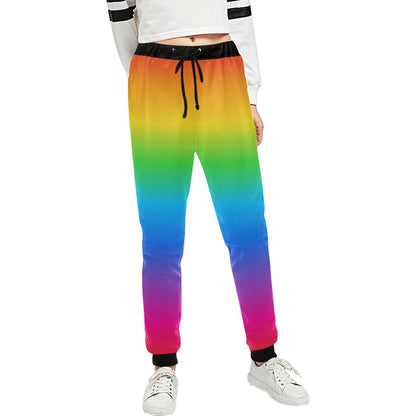 Rainbow Ombre Unisex Joggers - LGBTQ+ Fashion - Loungewear - Activewear - Sleepwear - Pajama Pants - Sweatpants Drawstring Waist - Gay Pride