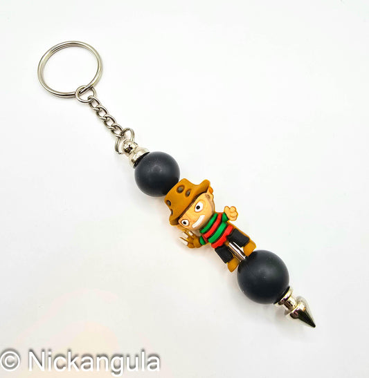 Freddy Silicone Beaded Keychains - Horror Movie Key Chain Key Ring Bag Charm - Nightmare On Elm Street - Krueger