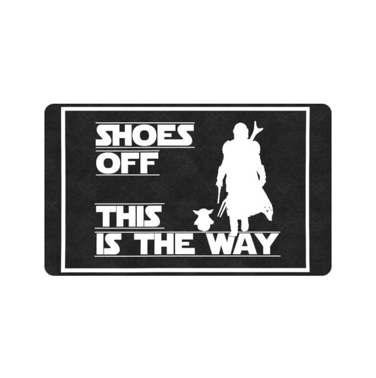 This Is The Way Doormat - 30" x 18" - Non-Slip Welcome Door Mat - Star Wars Mandalorian Grogu Baby Yoda Inspired Home Decor - Rug - USA Made