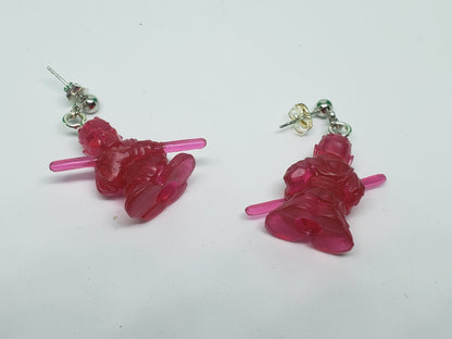 Darth Maul Red Hologram Earrings - Star Wars Pods Figure Toy Jewelry - Prequels - Sith - Ray Park