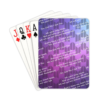 BTS ARMY Symbols Print Playing Cards - 2 Designs - 54 Deck Standard Playing Cards - K-Pop Inspired Gift - Games - Purple - Lyrics