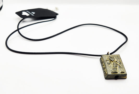 Han Solo In Carbonite 20" Necklace - Star Wars Pods Figure Toy Jewelry Black Waxed Cotton Cord Chain w/ lobster claw style clasp - Upcycled