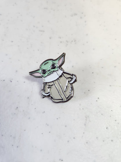 Limited Edition Run of The Child Soft Enamel Pins - 1" Tall - Antique Metal Plating - Star Wars Inspired Lapel Pin - Grogu - Baby Yoda - Collector