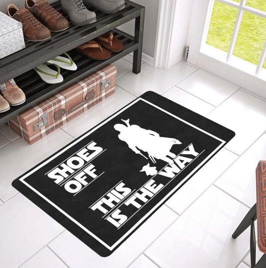 This Is The Way Doormat - 30" x 18" - Non-Slip Welcome Door Mat - Star Wars Mandalorian Grogu Baby Yoda Inspired Home Decor - Rug - USA Made