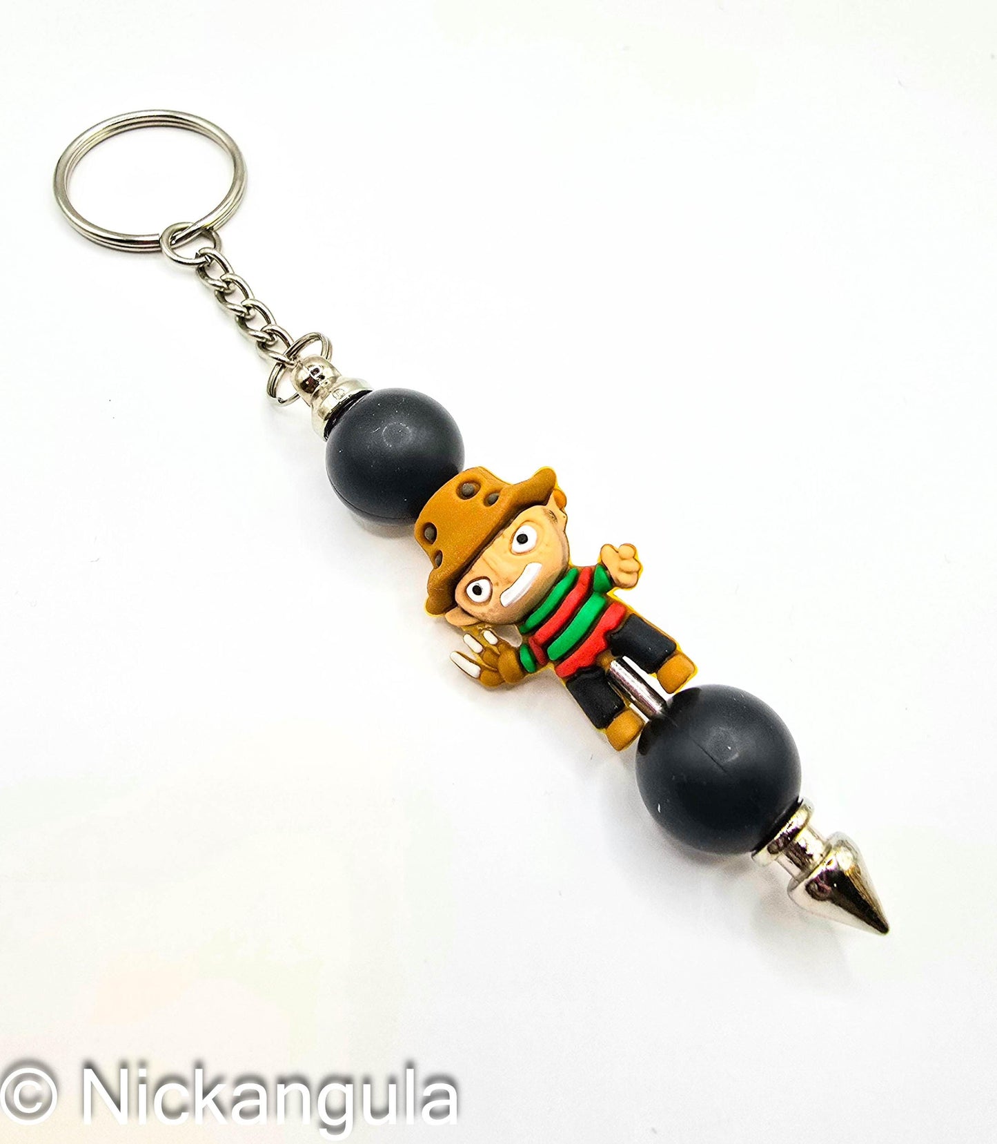 Freddy Silicone Beaded Keychains - Horror Movie Key Chain Key Ring Bag Charm - Nightmare On Elm Street - Krueger