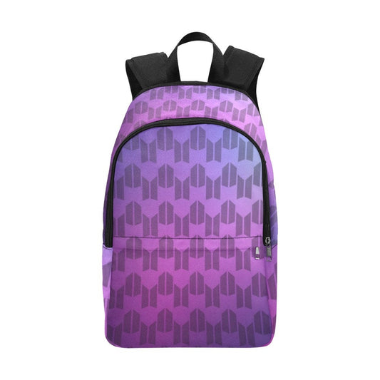 Personalized Option BTS & ARMY Logos Fabric Backpack - K-Pop Inspired School Accessories - Add Name or Text - Bangtan - Purple - BTS Bag